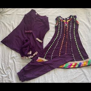 Pakistani purple fancy outfit